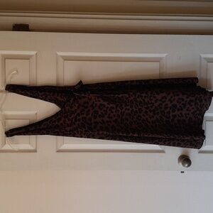We Are Leone 100% SILK leopard animal wrap dress coverup